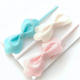 Marshmallow Cloud Bow Headband Set